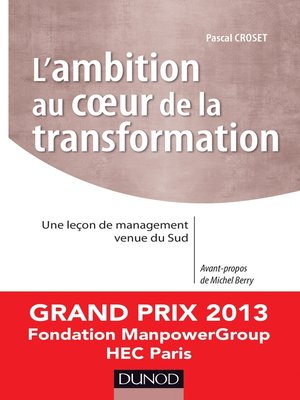cover image of L'ambition au coeur de la transformation